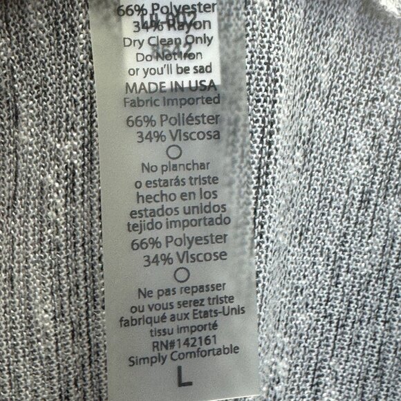 LuLaRoe Womens Long Cardigan Waterfall Open Front Lightweight Gray Sweater L - Picture 8 of 8